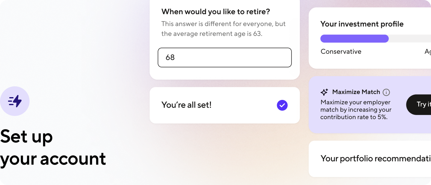 Set up your 401(k) with the Guideline app